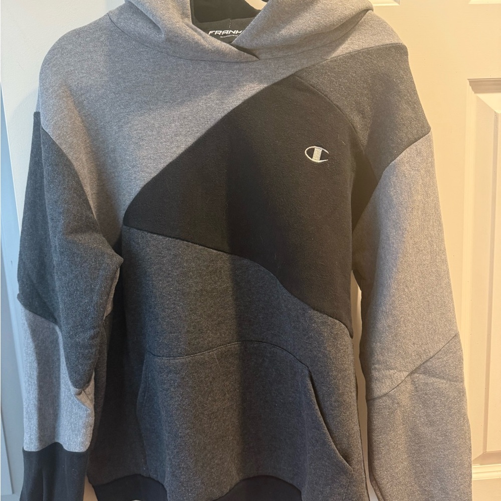 Champion Women's Two-Tone Gray and Black Hoodie